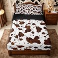 thumbnail image 1 of Manfei Rustic Cow Print Zipper Twin Comforter Sets with Fitted Sheet and 2 Pillowcases,Rustic Farm Animal Zipper Bedding Set,Chocolate Brown,Reversible, 1 of 7