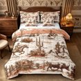 thumbnail image 1 of Manfei Rustic Cowboy 7-Piece Twin Bedding,Western Cactus Bedding Comforter Set,Orange Brown, 1 of 6