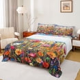 thumbnail image 1 of Manfei Rustic Daisy Blossom Twin Sheet Sets,Countryside Floral Twin Fitted Sheet,Watercolor Flower Flat Sheet For Girls Teens,Microfiber Bedroom Decor,3-Piece, 1 of 7