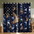 thumbnail image 1 of Manfei Rustic Duck Wildlife Blackout Curtains Set of 2 (38x54 Each), Contemporary Art Camouflage Living Room Curtains, Navy, 1 of 6