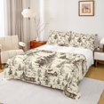 thumbnail image 1 of Manfei Rustic Farmhouse 3pcs Twin Sheet Sets,Lodge Cabin Twin Fitted Sheet,Botanical Plant Breathable Flat Sheet,Vintage Room Decorative, 1 of 7