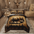 thumbnail image 1 of Manfei Rustic Farmhouse Bedding Comforter Set, Vintage Brown Down Comforter, Wildlife Deer Reversible Duvet Insert, Ultra Soft Bedroom Decoration, 2pcs, 1 of 8