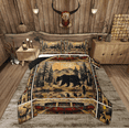 thumbnail image 1 of Manfei Rustic Farmhouse Bedding Comforter Set, Wildlife Bear Down Comforter, Countryside Reversible Duvet Insert, Ultra Soft Bedroom Decoration, 2pcs, 1 of 8