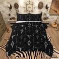 thumbnail image 1 of Manfei Rustic Farmhouse Queen Comforter Set, Hippie Exotic Aztec Bedding Sets, Black Gray Cow Skull Bedding Comforter Set, Ultra Soft Room Decor, Reversible 3pcs, 1 of 8