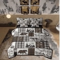 thumbnail image 1 of Feelyou Rustic Farmhouse Twin Bedding Sets 7-Piece, Plaid Patchwork Bedding Comforter Set, Deer Bear Print Sheet Sets, Lightweight Bedroom Decorative, 1 of 7