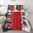 thumbnail image 1 of Manfei Rustic Flower 7-Piece Twin Bedding Sets,Romantic Rose Bedding Comforter Set,Red White Black Sheet Sets For Adults,Ultra Soft Home Decor, 1 of 8