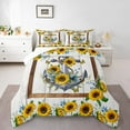 thumbnail image 1 of Manfei Rustic Flower Sunflower Bedding Comforter Set,Ship Anchor Twin Comforter Sets,Yellow White Bedding Set For Girls Boys,Super Cozy Room Decor,2 Pieces, 1 of 8