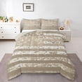 thumbnail image 1 of Manfei Rustic Geometric Stripes Queen Comforter Set,Patriotic Usa Flag Comforter Sets Queen,Beige,Light Gray Reversible,3pcs,1 Comforter and 2 Pillowcases, 1 of 7