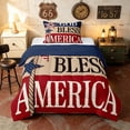 thumbnail image 1 of Manfei Rustic God Bless America Print Twin Comforter Sets, 4th of July Bedding Set, Multicolor, Navy Reversible 2pcs, 1 Comforter and 1 Pillowcase, 1 of 6