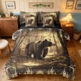 thumbnail image 1 of Manfei Rustic Grizzly Bear Full Size Bedding Sets, Tribal Branches Full Size Bed in a Bag, Dark Brown, Black Reversible, 7 Pieces, 1 of 5