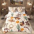 thumbnail image 1 of Manfei Rustic Horse Animal 7 Pieces Bedding Comforter Set, Western Cowgirl Cowboy Full Bedding Set, Tribal Cactus Plant Reversible Fitted Sheet Flat Sheet, Microfiber Bedroom Decor, 1 of 8