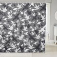 thumbnail image 1 of Manfei Rustic Jungle Duck Shower Curtain 72Wx84L, Old Fashion Camo Bathroom Shower Curtain, Light Gray, 1 of 5