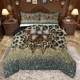 thumbnail image 1 of Manfei Rustic Leopard Hide Bedding Comforter Set,Cheetah Print Bow Tie Twin Comforter Sets,Wildlife Animal Bedding Set For Teens,Microfiber Bedroom Decor Reversible,2pcs, 1 of 8