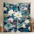 thumbnail image 1 of Manfei Rustic Lotus Curtains Pack of 2 (42x84 Each),Natural Scenery Curtains Blackout,Wild Flowers Bedroom Curtains For Girls Kids,Ultra Soft Home Decor, 1 of 6