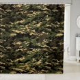 thumbnail image 1 of Manfei Rustic Mosaic Shower Curtain 72Wx84L, Mid Century Camo Bathroom Shower Curtain, Khaki, 1 of 5