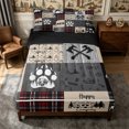 thumbnail image 1 of Manfei Rustic RV Car Zipper Queen Comforter Set with Fitted Sheet and 2 Pillowcases,Happy Camping Zipper Bedding Set,Red Beige,Reversible, 1 of 7