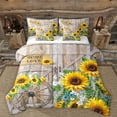 thumbnail image 1 of Manfei Rustic Sunflower 7-Piece Twin Bedding Sets,Old Barn Door Bedding Comforter Set,Country Farmhouse Lodge Sheet Sets For Men Women,Ultra Soft Home Decor, 1 of 8