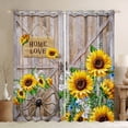 thumbnail image 1 of Manfei Rustic Sunflower Curtains Pack of 2 (42x84 Each),Old Barn Door Curtains Blackout,Country Farmhouse Lodge Bedroom Curtains For Men Women,Ultra Soft Home Decor, 1 of 6