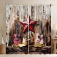 thumbnail image 1 of Homewish Rustic Texas Stars Blackout Curtains Set of 2 (52x84 Each), Country Music Window Curtains, Western Cowgirl Cowboy Curtains and Drapes, Black Out Curtains Decor, 1 of 6