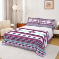 thumbnail image 1 of Manfei Rustic Western Aztec Full Size Sheets,Vintage Geometric Rhombus Bed Sheets,Purple Cyan White Sheet Sets For Men Women,Breathable Home Decor,4 Pieces, 1 of 7
