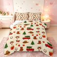 thumbnail image 1 of Manfei Rustic Western Christmas Full Size Comforter Sets,Farmhouse Horse Bull Skull Bedding Comforter Set,Yellow Orange,Christmas Reversible,3pcs,1 Comforter and 2 Pillowcases, 1 of 7