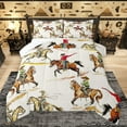 thumbnail image 1 of Manfei Rustic Western Cowboy Bedding Comforter Set,Farm Animal Horse Twin Comforter Sets,Country Farmhouse Bedding Set For Boys Kids,Microfiber Bedroom Decor Reversible,2-Piece, 1 of 8