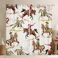 thumbnail image 1 of Manfei Rustic Western Cowboy Black Out Curtains,Farm Animal Horse Curtains Pack of 2 (42x63 Each),Country Farmhouse Bedroom Curtains For Boys Kids,Microfiber Bedroom Decor, 1 of 6