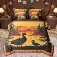 thumbnail image 1 of Manfei Rustic Wild Duck 7pcs Bedding Comforter Set,Tropical Botanical Pine Queen Bedding Sets,Natural Landscape Queen Sheet Sets For Boys,Ultra Soft Home Decor Reversible, 1 of 8