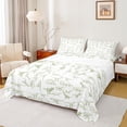 thumbnail image 1 of Manfei Safari Animal Dinosaur Queen Sheet Sets,Cartoon Dino Flat Sheet,Green White Queen Fitted Sheet For Teens,Luxury Bedroom Decor,4pcs, 1 of 7