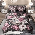 thumbnail image 1 of Manfei Safari Leopard Cheetah 7-Piece Bedding Comforter Set,Jungle Wildlife King Bedding Sets,Pink Flower Floral Bed Sheets For Men Women,Breathable Home Decor Reversible, 1 of 8