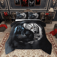 thumbnail image 1 of Manfei Safari Tiger Queen Comforter Set 3 Pieces, Wild Woodland Animal Bedding Sets, Traditional Yin and Yang Bedding Comforter Set, Super Cozy Room Decor, 1 of 8