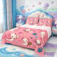 thumbnail image 1 of Manfei Salamander Pattern Bed Sheets,Purple Axolotl Full Size Sheets,4-Piece,1 Flat Sheet,1 Fitted Sheet and 2 Pillowcases, 1 of 6