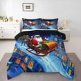 thumbnail image 1 of Manfei Santa Claus 3 Pieces Queen Comforter Set,Merry Christmas Ultra Soft Bedding Sets,Festival Theme Bedding Comforter Set,Lightweight Xmas Room Decor,Reversible, 1 of 8