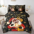 thumbnail image 1 of Manfei Santa Claus 7-Piece Twin Bedding Sets,Christmas Snowflakes Bedding Comforter Set,Black Red Breathable Sheet Sets,Super Cozy Festival Room Decor,Reversible, 1 of 8