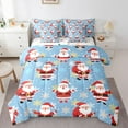 thumbnail image 1 of Manfei Santa Claus 7pcs Bedding Comforter Set,Christmas Snowflakes Queen Bedding Sets Super Cozy,Polka Dots Queen Sheet Sets,Super Cozy Cartoon Room Decor,Reversible, 1 of 8