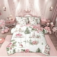 thumbnail image 1 of Manfei Santa Claus Christmas Twin Bedding Sets 7-Piece for Child, Pink Rose Flower Bedding Comforter Set, Princess Castle Reversible Sheet Sets, Breathable Home Decor, 1 of 8