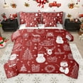 thumbnail image 1 of Manfei Santa Claus Snowman 7-Piece Twin Bedding Sets for Teens Boys Girls,Xmas Tree Snowman Bedding Comforter Set,Merry Christmas Breathable Sheet Sets,Super Cozy Room Decor,Reversible, 1 of 8