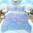 thumbnail image 1 of Manfei Sea Animal Bedding Comforter Set,Mermaid Fishtail Twin Comforter Sets,Gradient Purple Blue Bedding Set For Princess,Ultra Soft Home Decor Reversible,2 Pieces, 1 of 8