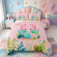 thumbnail image 1 of Manfei Sealife Axolotl Full Size Comforter Sets,Kawaii Ocean Animal Bedding Comforter Set,Pink Reversible,3-Piece,1 Comforter and 2 Pillowcases, 1 of 7