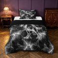 thumbnail image 1 of Manfei Sketch T-Rex Wildlife Twin Comforter Sets,Vintage Lightning Bedding Set,Gray Black,Black Reversible,2pcs,1 Comforter and 1 Pillowcase, 1 of 7