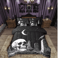 thumbnail image 1 of Manfei Skull Crow Bedding Sets Twin Size,Happy Halloween Comforter Sets with Sheets,Starry Sky Bed in a Bag Twin size,Ultra Soft Abstract Bedroom Decoration,Reversible,7-Piece, 1 of 6