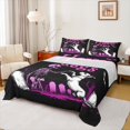 thumbnail image 1 of Manfei Skull Pet Dogs King Sheet Set,Halloween Bat,Puppy Lover,4-Piece Microfiber, 1 of 7