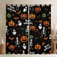thumbnail image 1 of Manfei Skull Skeleton Curtains and Drapes (42x84), Funny Pumpkin Blackout Curtains for Bedroom, Cartoon Halloween Curtains for Living Room, Window Drapes Room Decoration, 1 of 6