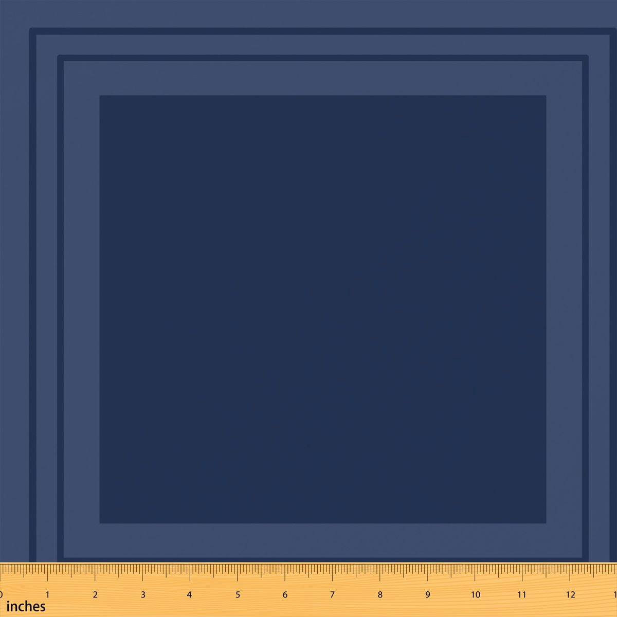 Manfei Slate Square Fabric by the Yard 2 Yards, Blue Framed Block ...