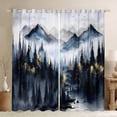 thumbnail image 1 of Manfei Smoky Jungle Black Out Curtains for Female Men Women,Woodland Tree Curtains Pack of 2 (42x63 Each),Botanical Plants Bedroom Curtains,Ultra Soft Home Decor, 1 of 6
