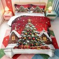 thumbnail image 1 of Manfei Snowy Xmas Christmas Tree Quilt King,Winter Holiday King Coverlet Set,3 Pieces,1 Bedspread and 2 Pillowcases, 1 of 7