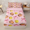 thumbnail image 1 of Manfei Softball Glove Bow Zipper Full Size Comforter Sets with Fitted Sheet and 2 Pillowcases For Girls,Pink Ribbon Bowknot Kids Zipper Bedding Set,Pink Reversible,4 Pieces, 1 of 7