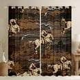 thumbnail image 1 of Manfei Sourthwest Cowboys Blackout Curtains,Pold Barn Door Curtains Pack of 2 (38x45 Each),Rustic Farmhouse Cabin Window Curtains For Teens,Luxury Bedroom Decor, 1 of 6