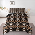thumbnail image 1 of Manfei Southwestern Aztec 3 Pieces Queen Comforter Set for Female Men,Bohemian Theme Ultra Soft Bedding Sets,Tribal Aztec Bedding Comforter Set,Lightweight Room Decor,Reversible, 1 of 8