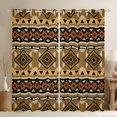 thumbnail image 1 of Manfei Southwestern Aztec Blackout Curtains, , Brown Black Curtains Pack of 2 (42x84 Each), 1 of 6